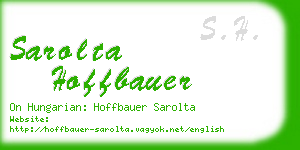 sarolta hoffbauer business card